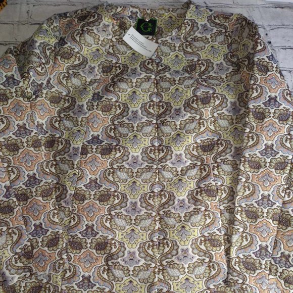 C Wonder Women’s Size 16 Brocade Blazer Jacket Metallic Tapestry Regencycore - Picture 3 of 8